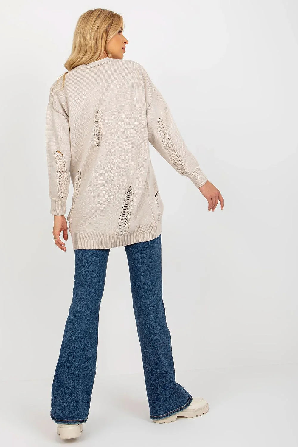 Women's Longline Button Cardigan Sweater