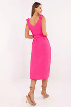 Women's Midi Day Dress – Regular Fit With Sleeveless