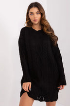 Women's Midi Day Dress – Relaxed With Long Sleeves