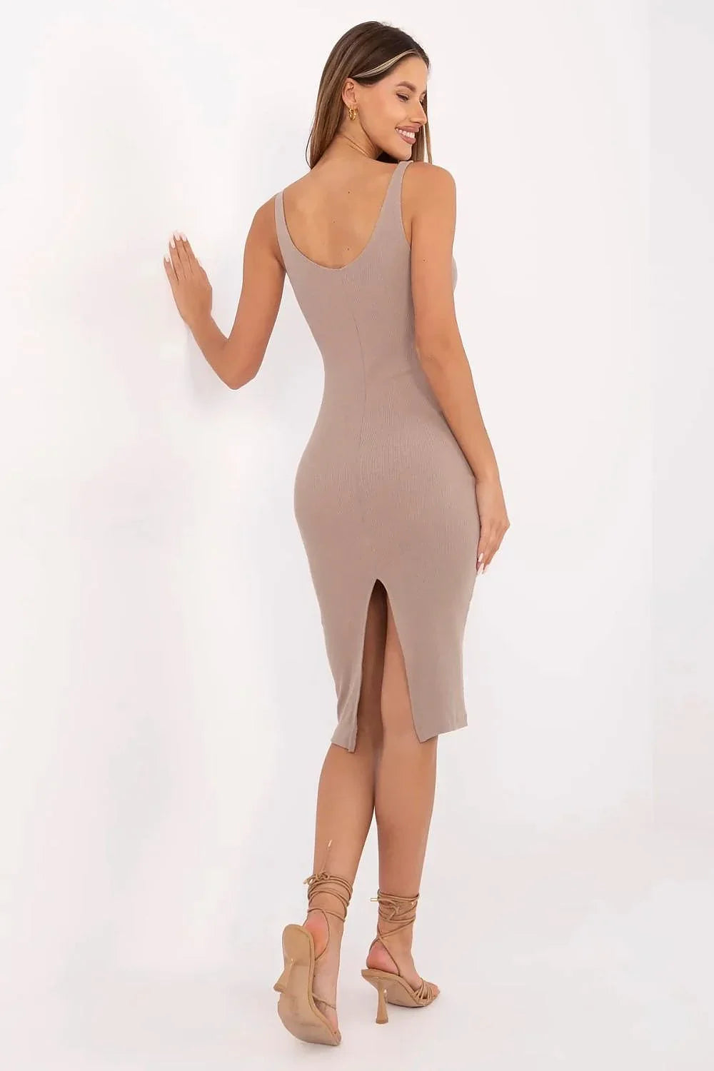 Women's Midi Day Dress – Slim With Sleeveless