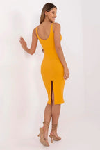Women's Midi Day Dress – Slim With Sleeveless