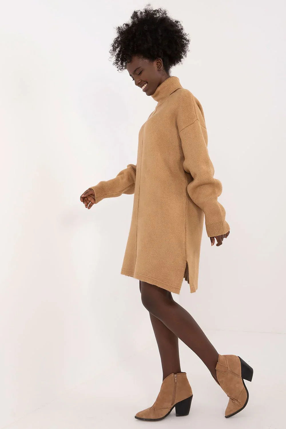 Women's Mini Day Dress – Loose With Long Sleeves
