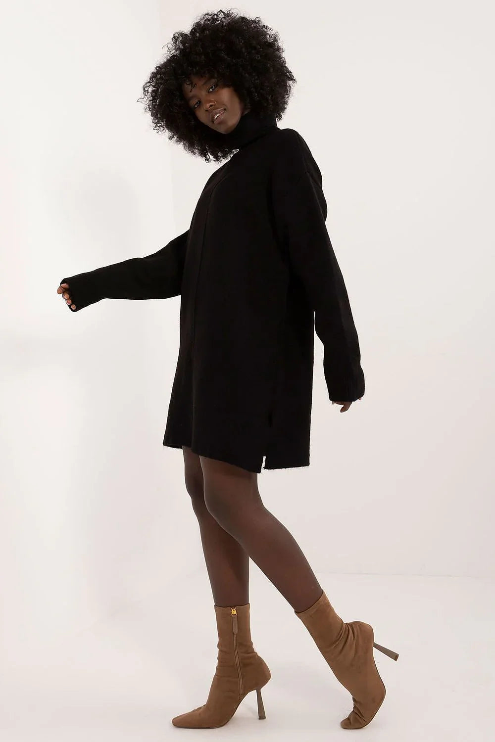 Women's Mini Day Dress – Loose With Long Sleeves