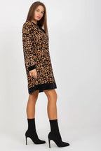 Women's Mini Day Dress – Regular Fit With Long Sleeves