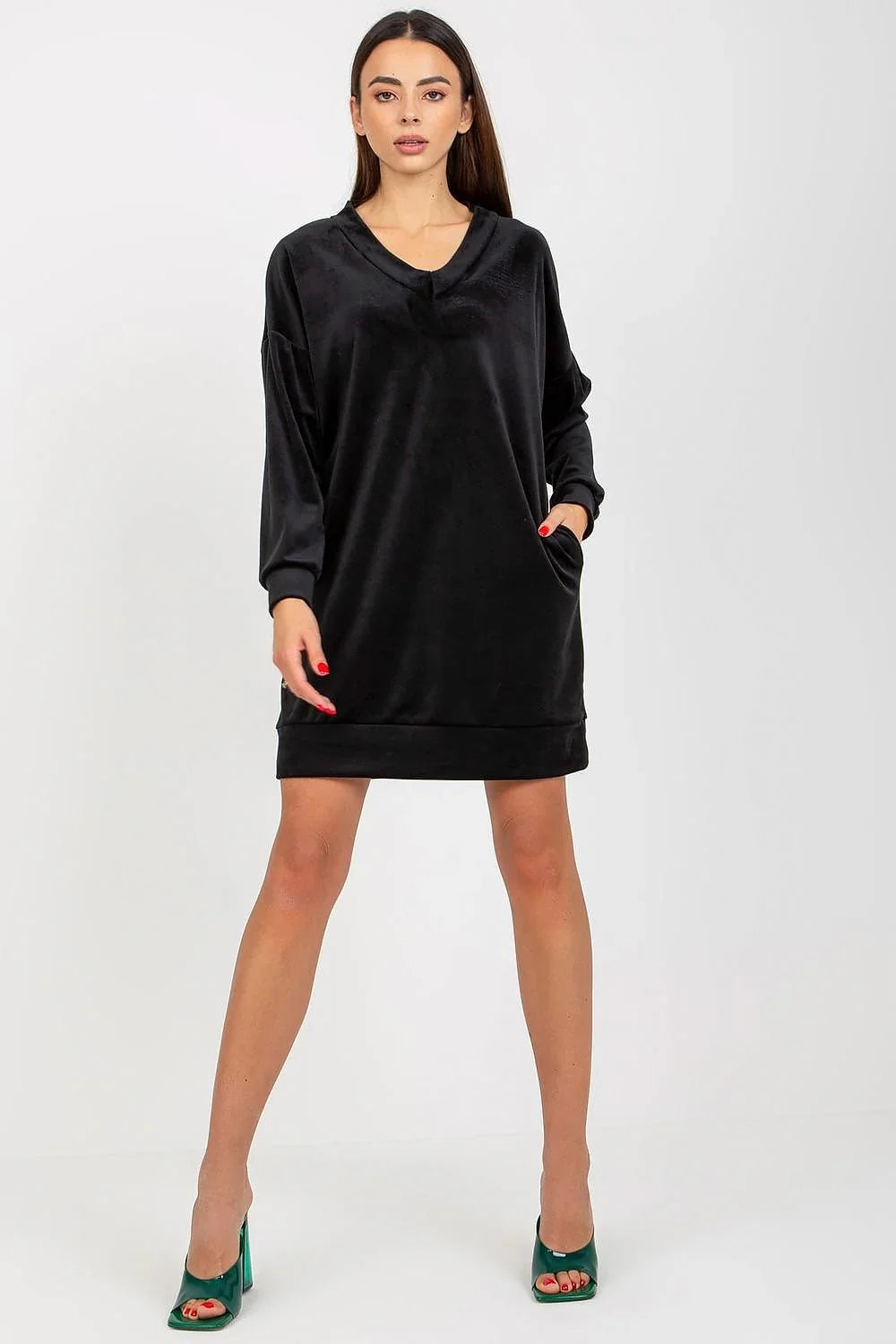 Women's Mini Day Dress – Regular Fit With Long Sleeves