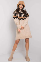 Women's Mini Day Dress – Relaxed With Long Sleeves