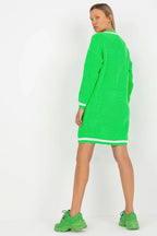 Women's Mini Day Dress – Relaxed With Long Sleeves