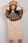 Women's Mini Day Dress – Relaxed With Long Sleeves