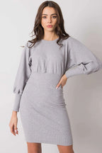 Women's Mini Day Dress – Slim With Long Sleeves