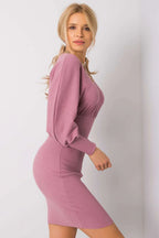 Women's Mini Day Dress – Slim With Long Sleeves
