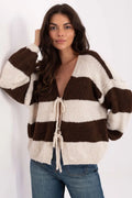 Women's Oversized Striped Cardigan Sweater