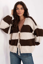 Women's Oversized Striped Cardigan Sweater