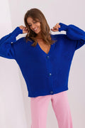 Women's Puff Sleeve Button Cardigan Sweater