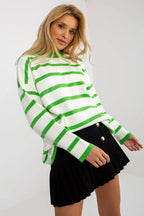 Women's Relaxed Striped Oversized Pullover Sweater