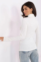 Women's Slim Ribbed Cotton Turtleneck Sweater