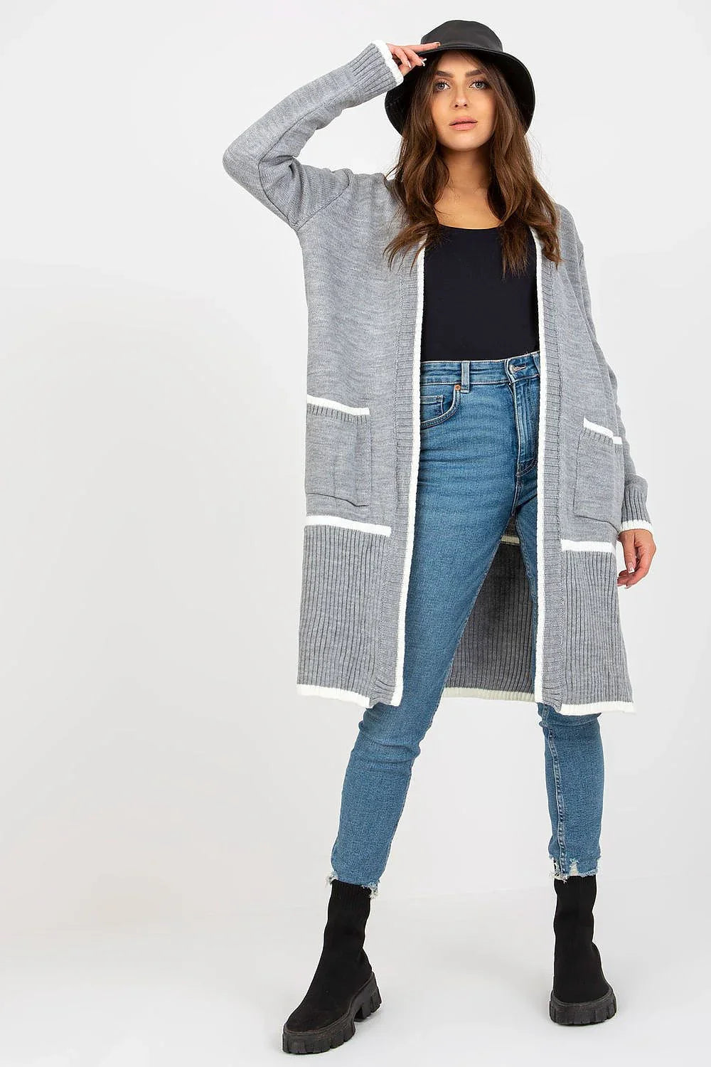 Women's Solid Longline Cardigan Sweater