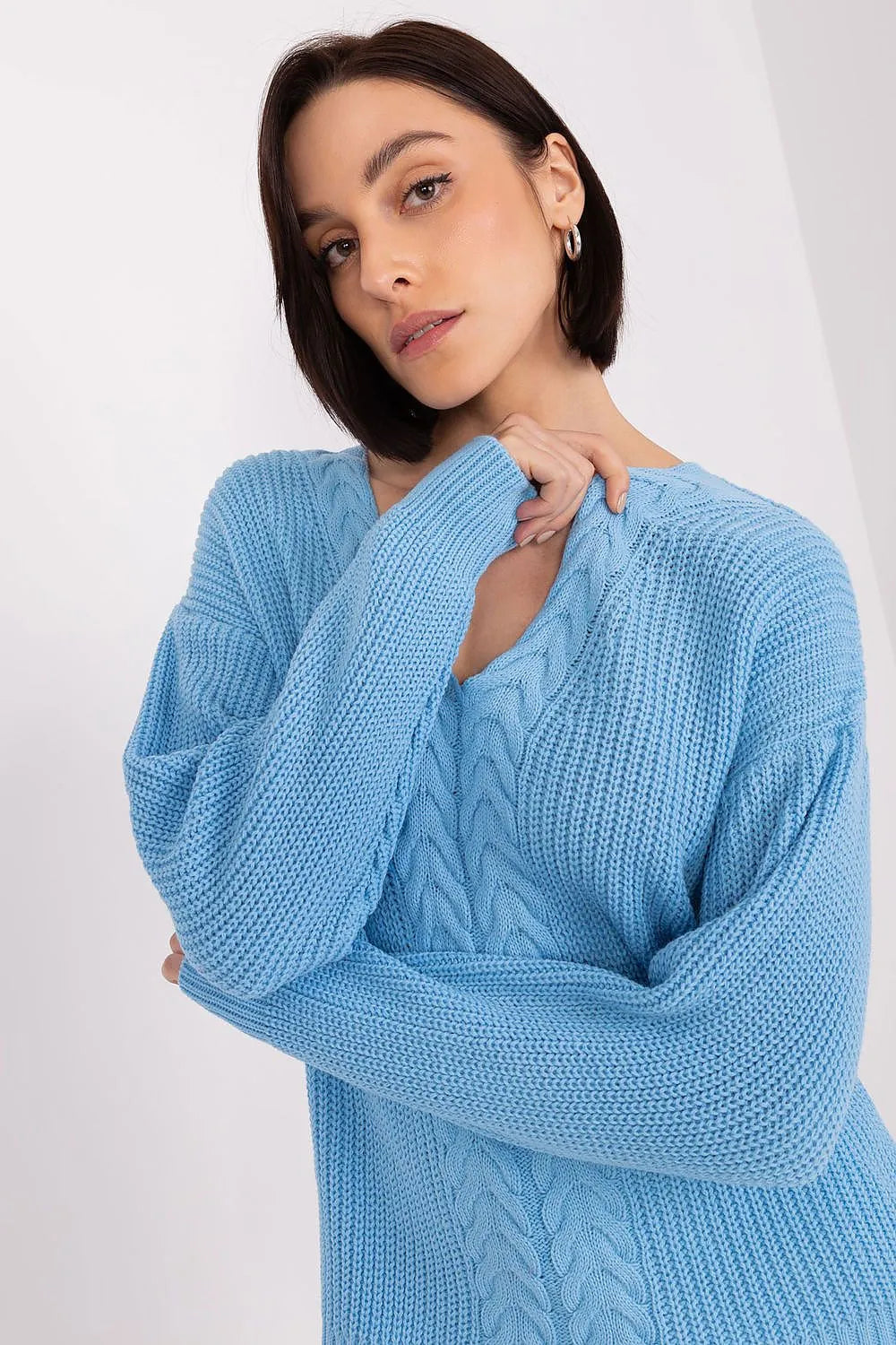 Women's Solid Longline Pullover Sweater