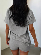 Women’s Sporty V-Neck T-Shirt and Shorts Set