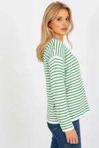 Women's Striped Crew Neck Pullover Sweater