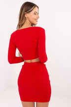 Women’s Striped Long Sleeve Mini Skirt Set