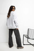 Women's Sweatshirt - Crew-neck With Oversized Fit