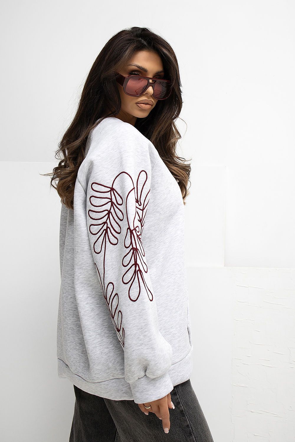 Women's Sweatshirt - Crew-neck With Oversized Fit