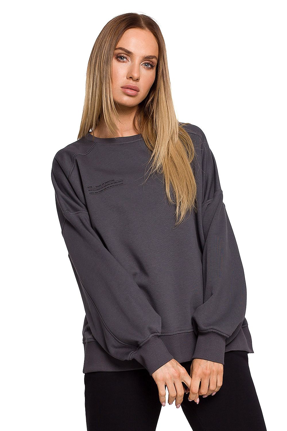 Women's Sweatshirt - Crew-neck With Oversized Fit