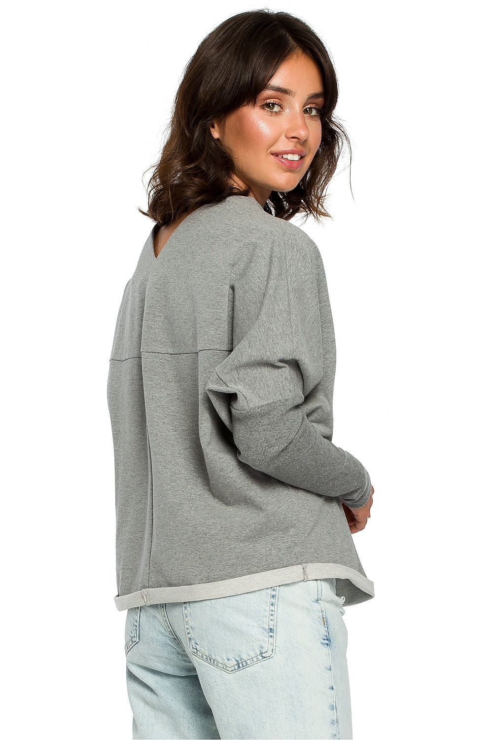 Women's Sweatshirt - Mock-Neck With Oversized Fit