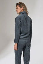 Women's Sweatshirt - Mock-Neck With Regular Fit