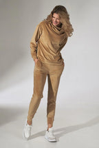 Women's Sweatshirt - Mock-Neck With Relaxed Fit