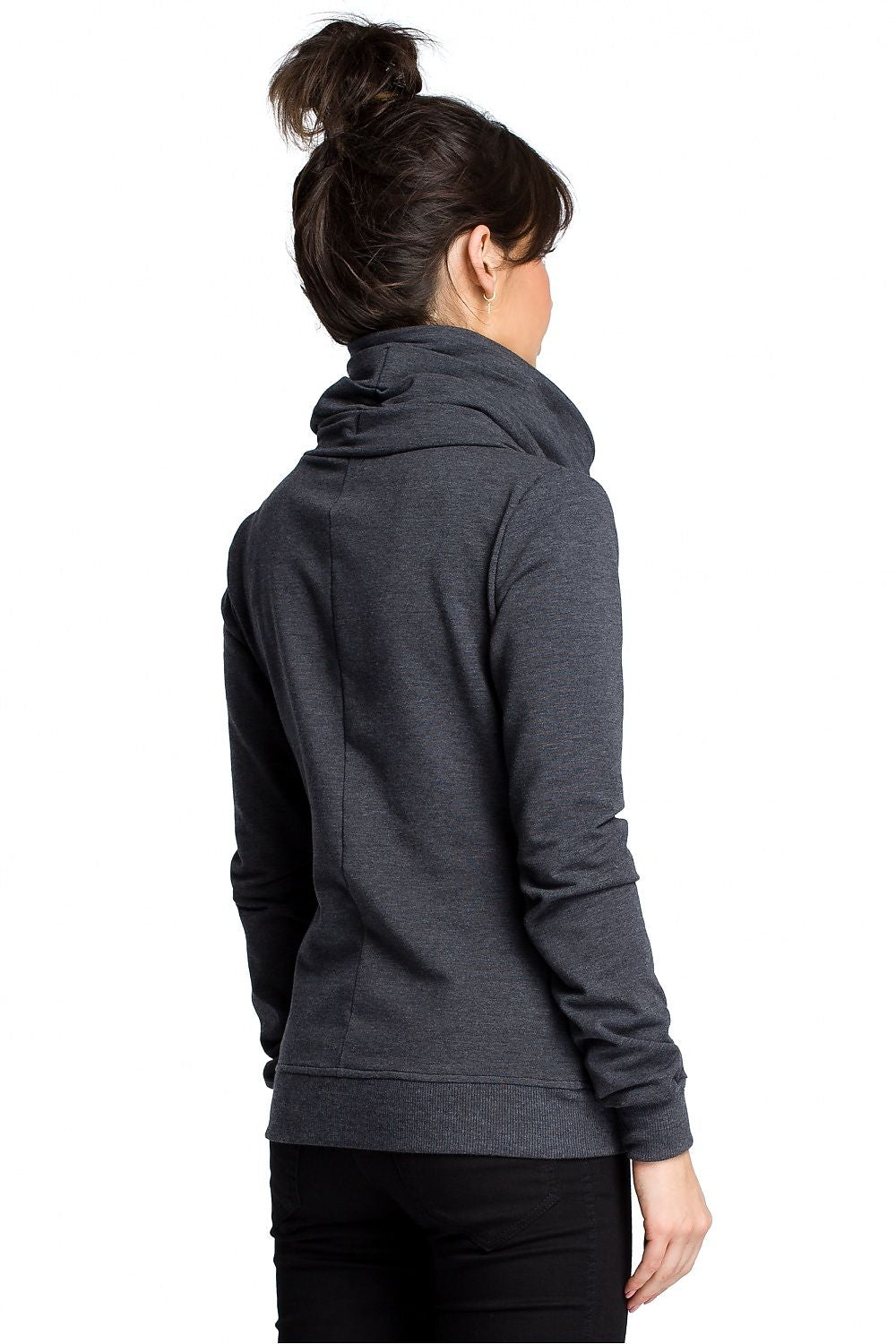 Women's Sweatshirt - Mock-neck With Regular Fit