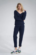 Womens Sweatshirt - V-Neck With Regular Fit