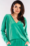 Women's Sweatshirt - V-Neck With Relaxed Fit