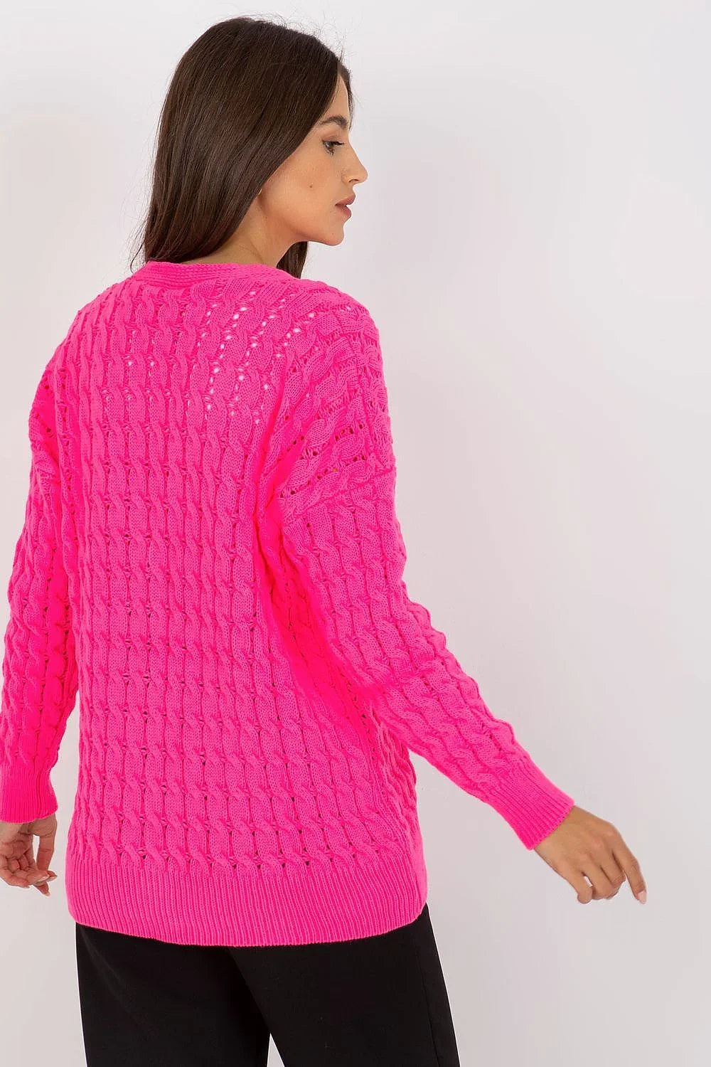 Women's Textured Cable Knit Cardigan Sweater