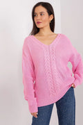Women's Textured Cable Knit Pullover Sweater