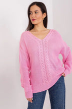 Women's Textured Cable Knit Pullover Sweater
