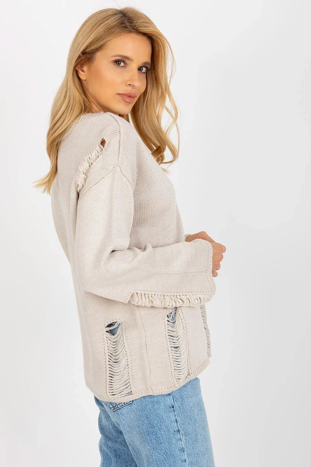 Women's Textured Oversized Pullover Sweater