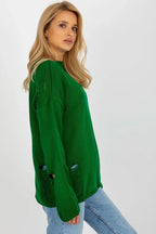Women's Textured Oversized Pullover Sweater