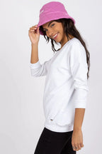 Women's Three-Quarter Sleeve Blouse - Solid Hip Length