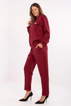 Women’s Zip Hoodie and Tapered Pants Two Piece Set