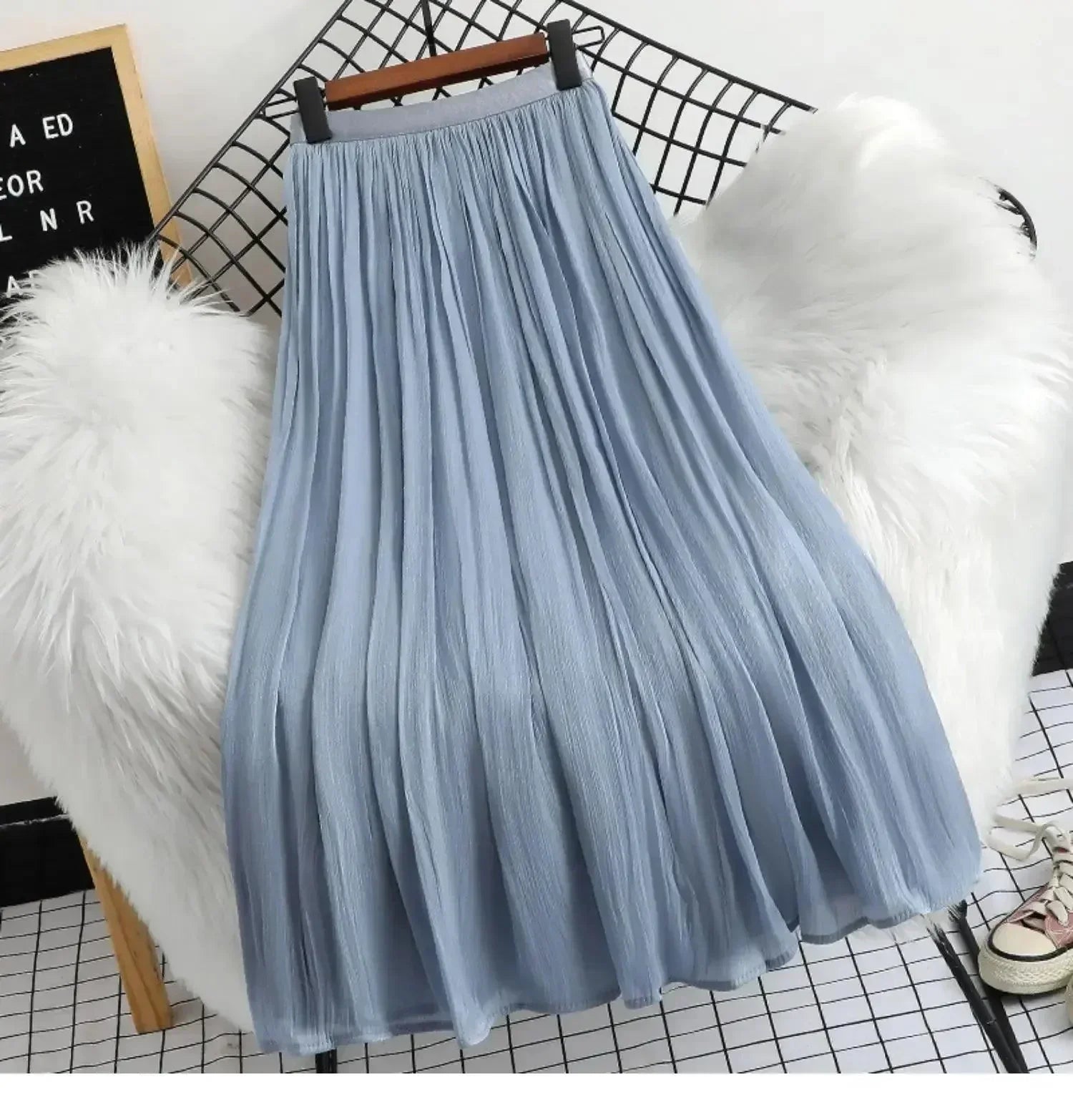 A-Line Skirt Women Minimalist Office - Elastic Midi Women Skirt