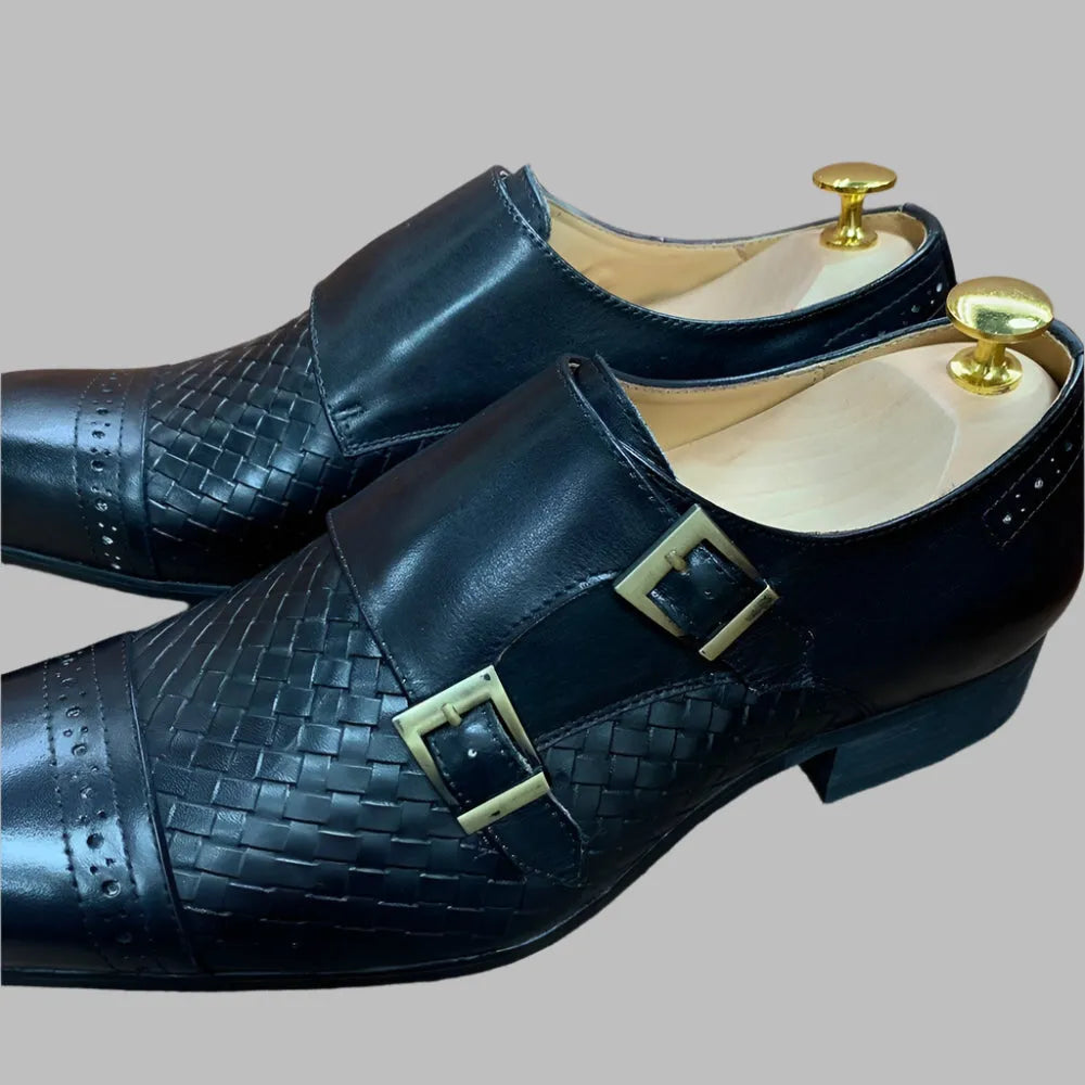 Alto Monk Strap Men’s Dress Shoes -Guocali