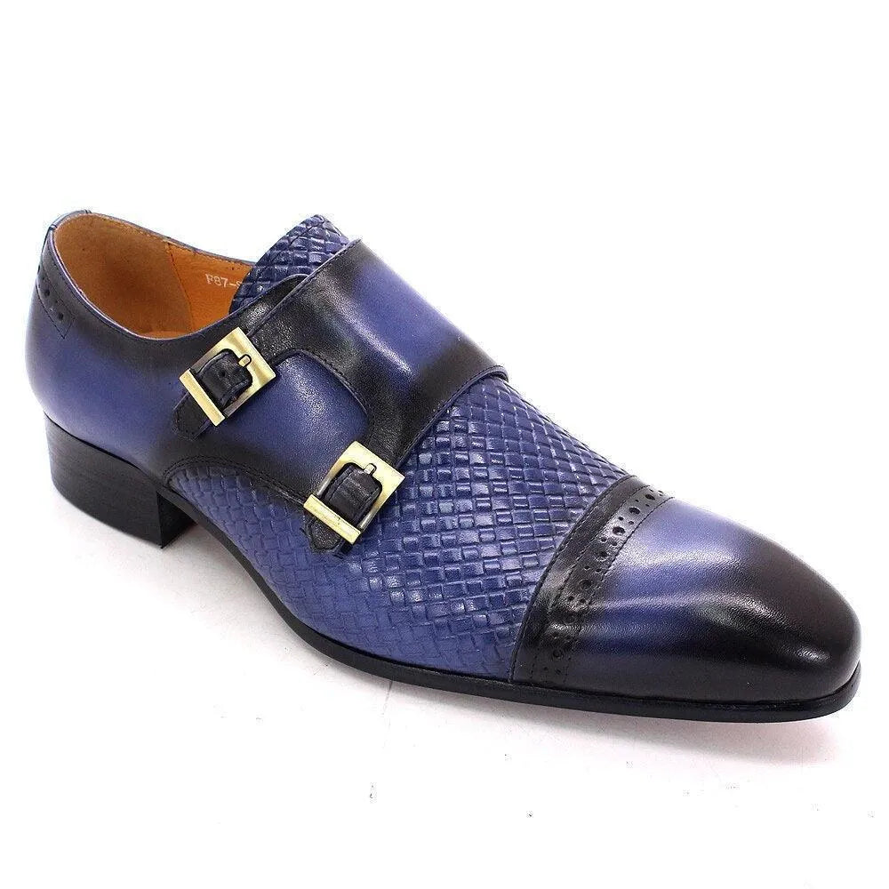 Alto Monk Strap Men’s Dress Shoes -Guocali