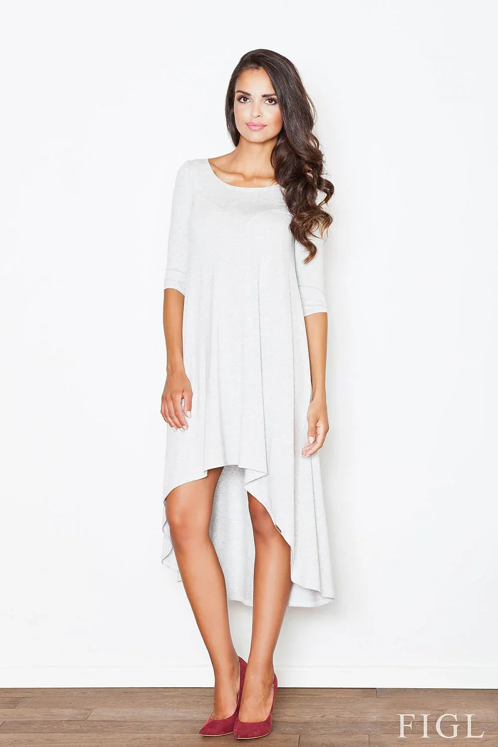 Asymmetric Casual Dress Elegant Everyday Style-Day Dress-GUOCALI