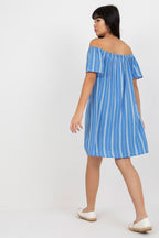 Bardot Neckline Summer Dress – Loose Fit, Short Sleeves | GUOCALI – view 6