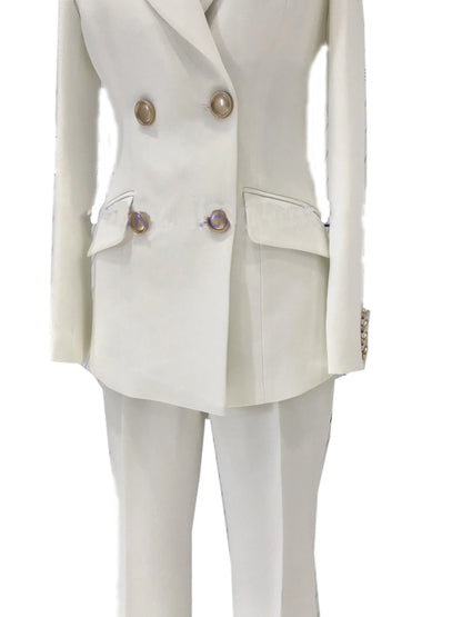 Bell-Bottoms Double Breasted Pant Suit -Guocali