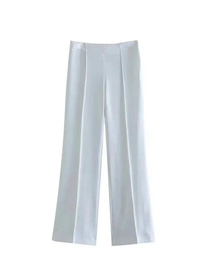 Belted High Waist Wide Leg Pant Suit -Guocali