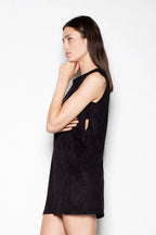 Black Sleeveless Mini Dress Lightweight Casual Fit-Day Dress-GUOCALI
