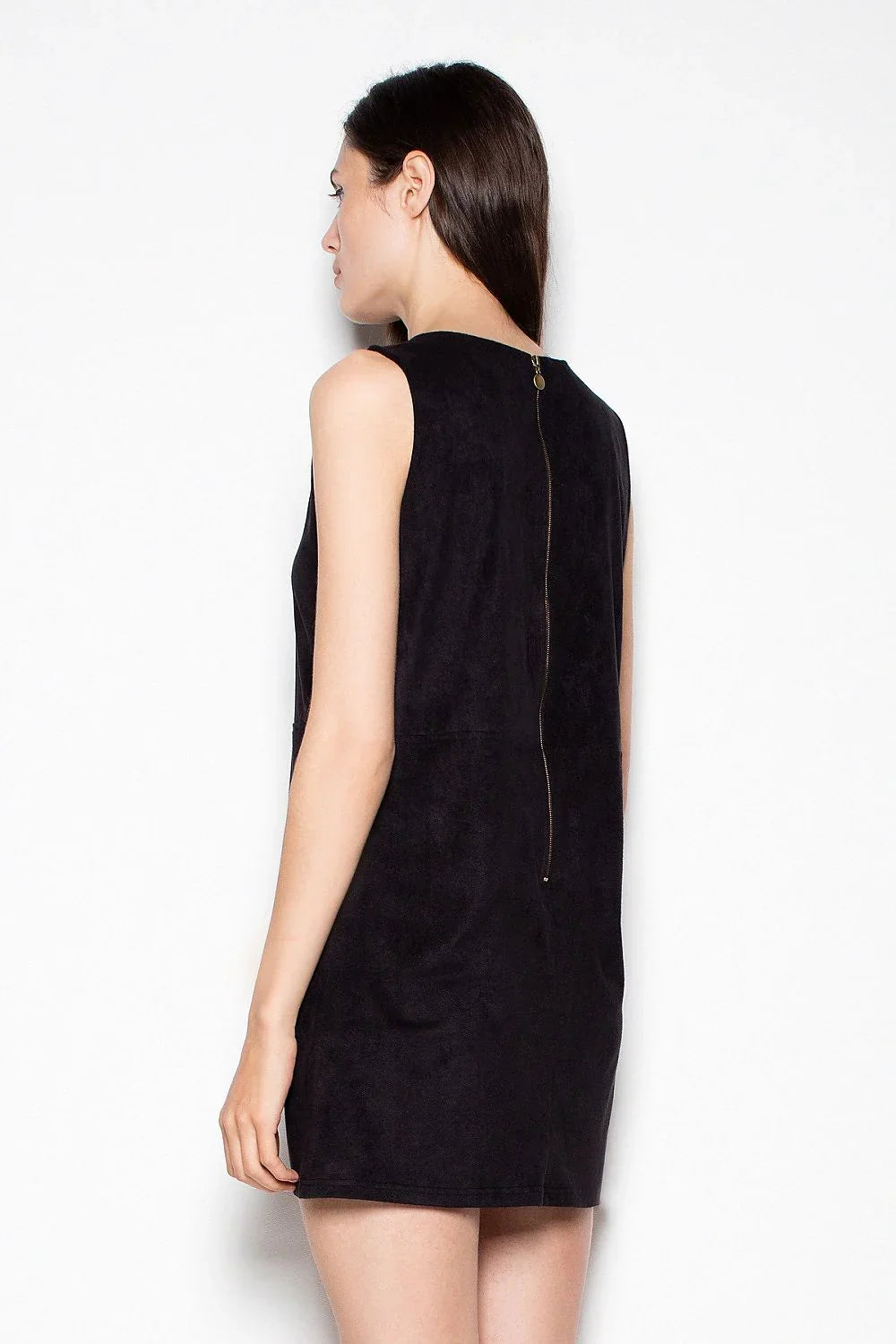 Black Sleeveless Mini Dress Lightweight Casual Fit-Day Dress-GUOCALI