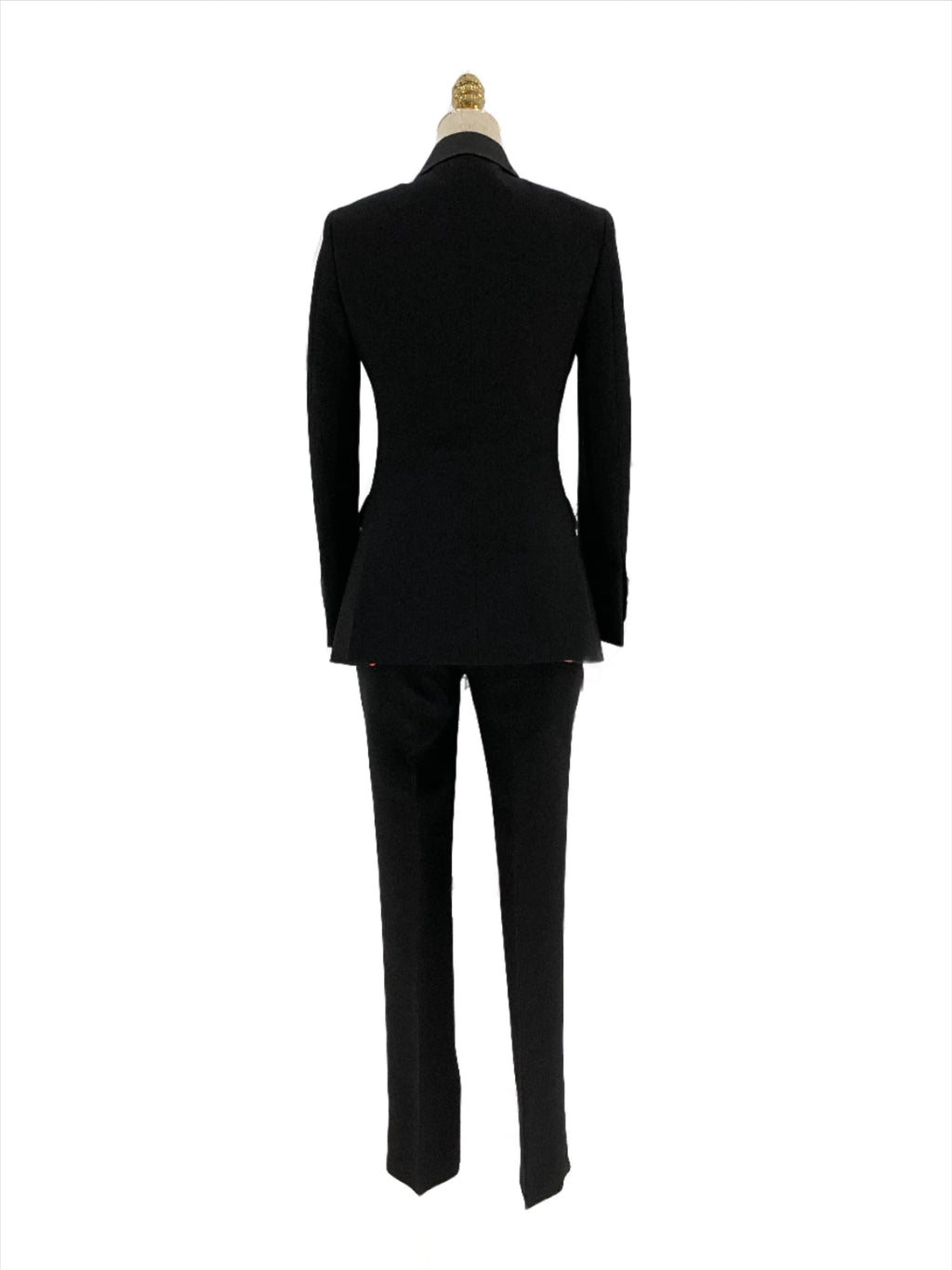 Elegant Women's Pant Suit - Solid Double-Breasted